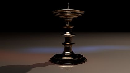 Vorschaubild eines antiken Kerzenständers aus Gold