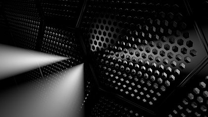 Vorschaubild gewölbtes Lochblech mit Hexagonen