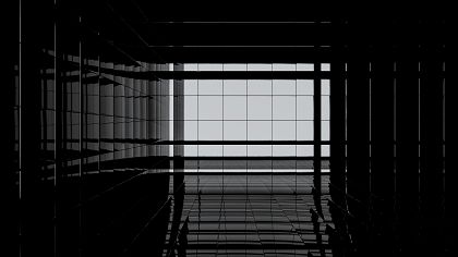 Vorschaubild eines spiegenden Raumes in schwarz weiss